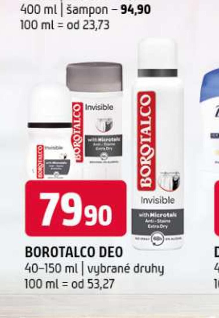 BOROTALCO DEO 40-150 ml | vybrané druhy