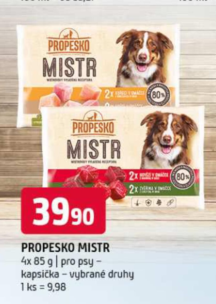 PROPESKO MISTR 4x 85 g | pro psy - kapsička - vybrané druhy