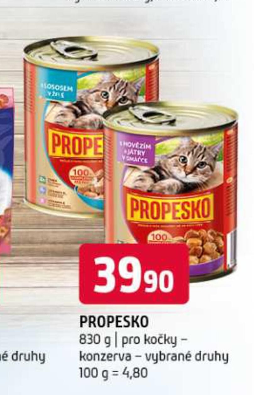 PROPESKO 830 g | pro kočky - konzerva - vybrané druhy