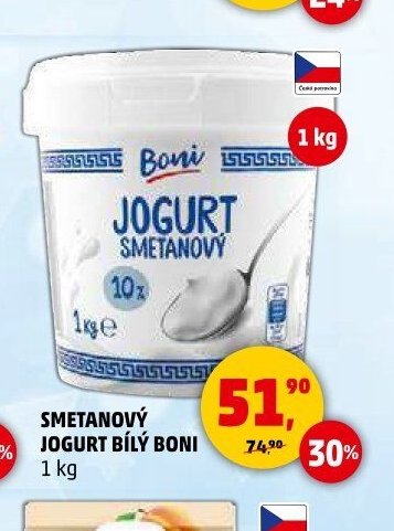 SMETANOVÝ JOGURT BÍLÝ BONI
