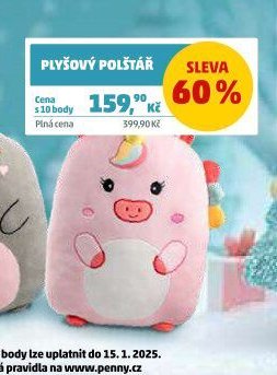 PLYŠOVÝ POLŠTÁŘ