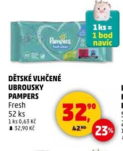 DĚTSKÉ VLHČENÉ UBROUSKY PAMPERS