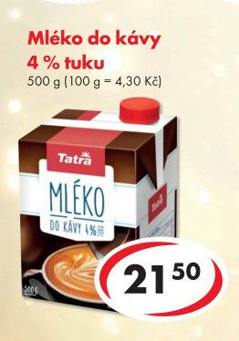 Mléko do kávy 4 % tuku