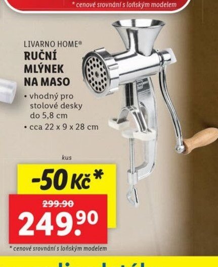 Livarno Home Ruční mlýnek na maso