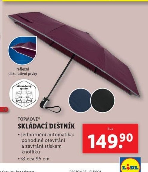 TOPMOVE skládací deštník