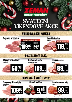 akční leták ZEMAN maso - uzeniny 16.12.2024-23.12.2024