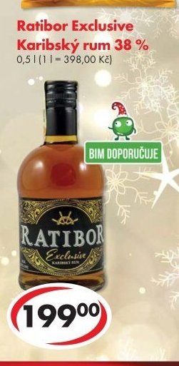 Ratibor Exclusive Karibský rum 38 %