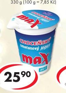 Choceňský smetanový jogurt Max bílý