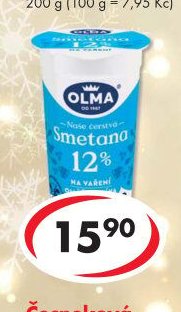 Smetana na vaření 12 %