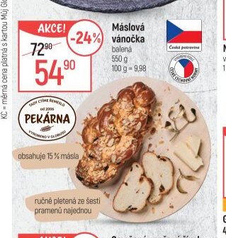 Máslová vánočka