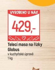 Telecí maso na řízky Globus