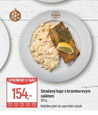 Smažený kapr s bramborovým salátem