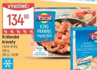 Krevety královské s kořením Escal