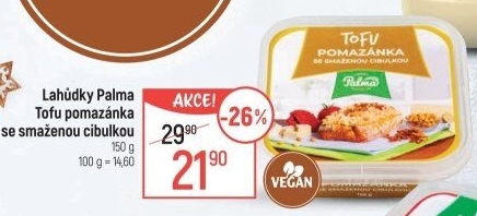 Pomazánka tofu se smaženou cibulkou Lahůdky Palma