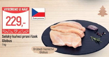 Selský kuřecí prsní řízek Globus