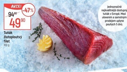 Tuňák žlutoploutvý filet