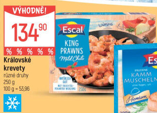Krevety královské s kořením Escal