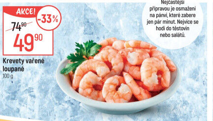 Krevety vařené loupané