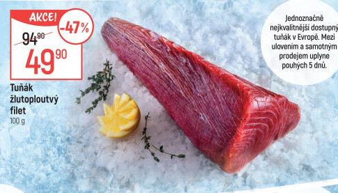 Tuňák žlutoploutvý filet