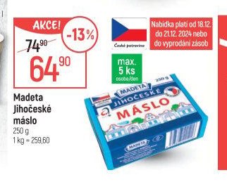 Madeta Jihočeské máslo