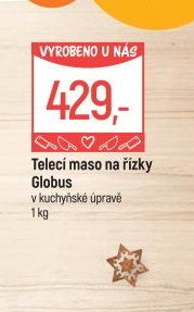 Telecí maso na řízky Globus