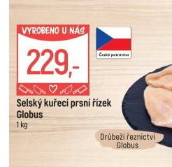 Selský kuřecí prsní řízek Globus