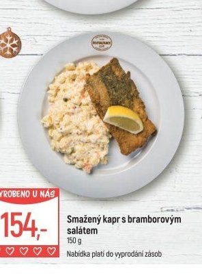Smažený kapr s bramborovým salátem