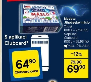 Máslo Jihočeské Madeta