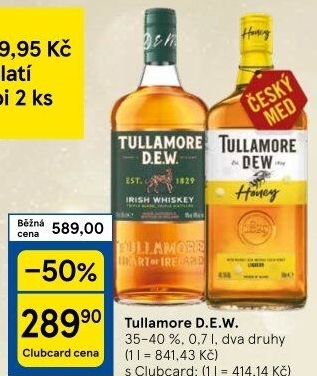 Whiskey irská Tullamore Dew