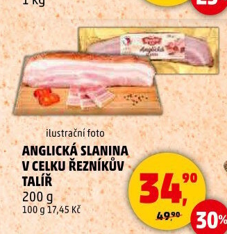 Anglická slanina Řezníkův talíř