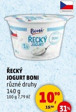Bílý jogurt řeckého typu Boni