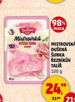 Mistrovská dušená šunka Řezníkův talíř