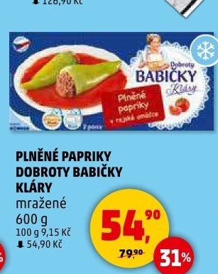 Papriky plněné v rajské omáčce mražené Dobroty babičky Kláry