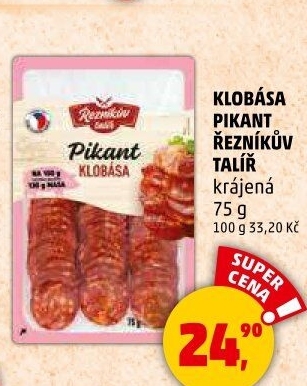 Pikantní klobása Řezníkův talíř