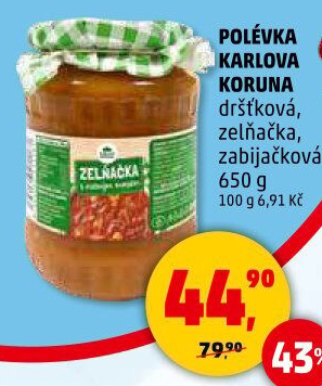 Polévka zabijačková Karlova Koruna
