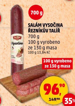 Salám Vysočina Řezníkův talíř