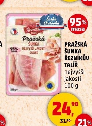 Šunka pražská nejvyšší jakosti Řezníkův talíř