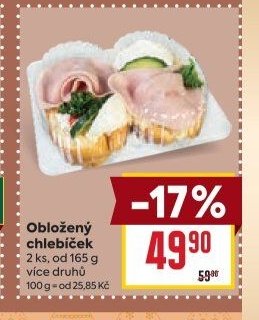 Obložený chlebíček