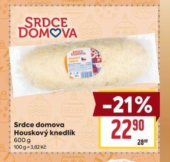Srdce domova Houskový knedlík