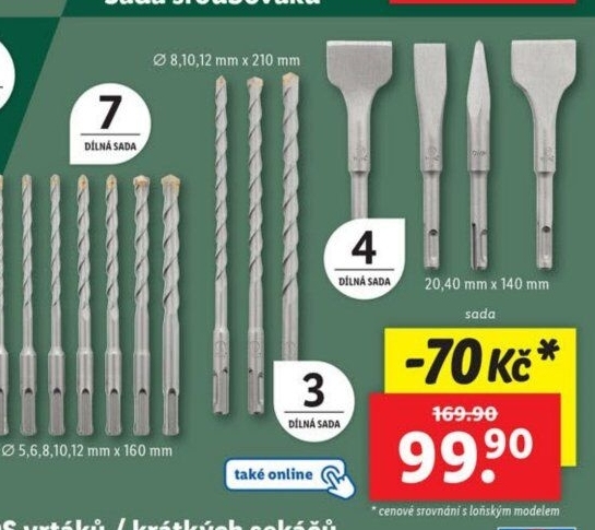 Sada sekáčů Parkside