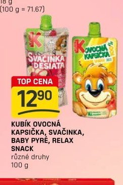 KUBÍK OVOCNÁ KAPSIČKA, SVAČINKA, BABY PYRÉ, RELAX SNACK