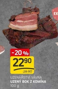 Uzený bok z komína Uzenářství Vávra