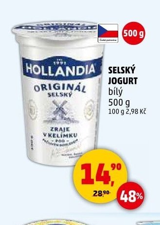 Selský jogurt bílý Hollandia 500 g