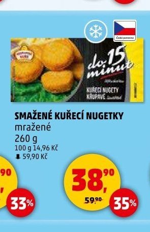 Smažené kuřecí nugetky 260 g