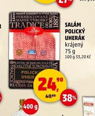 SALÁM POLICKÝ UHERÁK krájený 75 g