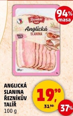 Anglická slanina Řezníkův talíř