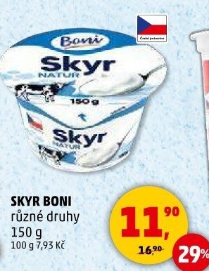 Dezert zakysaný bílý Skyr Boni