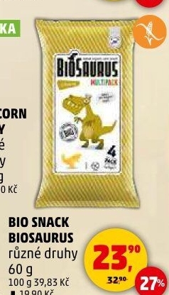 Křupky kukuřičné bez lepku Biosaurus