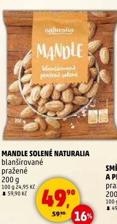 Mandle pražené Naturalia
