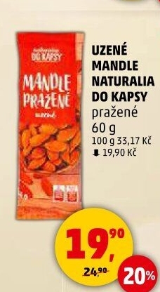 Mandle uzené pražené Naturalia